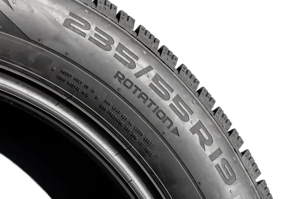 Tire size details for buying online.