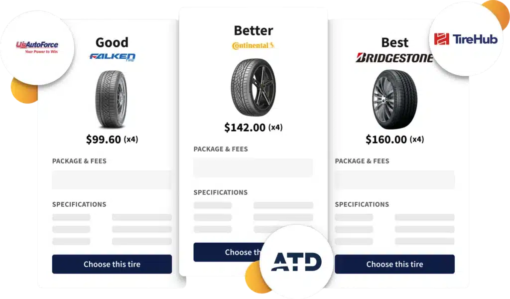 Comparing prices to save big money on tires by purchasing online.