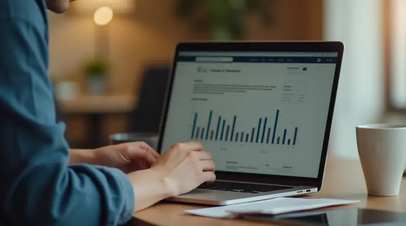 Person working on laptop, representing multiple income streams to stop living paycheck to paycheck